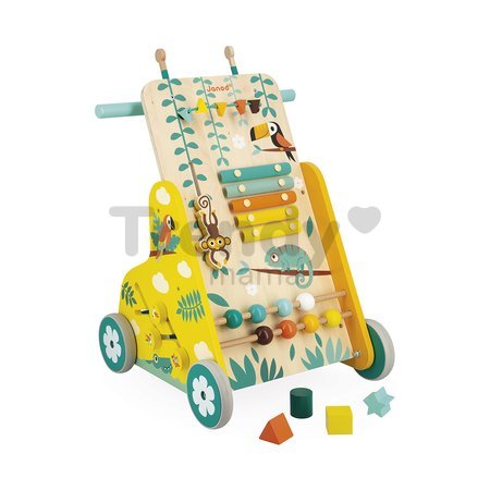 Drevené multifunkčné chodítko Multi-activity Trolley Tropik Janod od 12 mes J08269