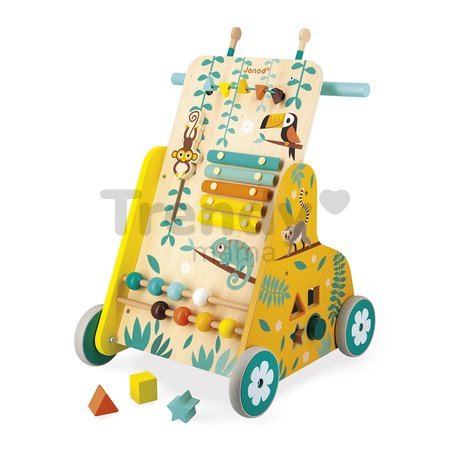 Drevené multifunkčné chodítko Multi-activity Trolley Tropik Janod od 12 mes J08269