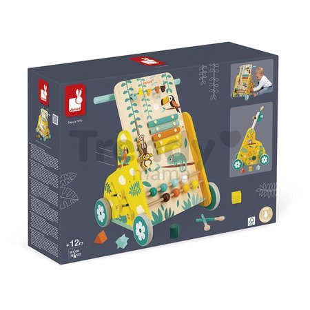 Drevené multifunkčné chodítko Multi-activity Trolley Tropik Janod od 12 mes J08269