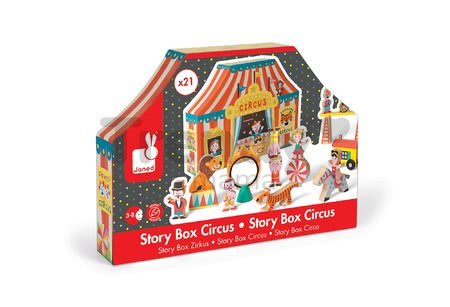 Drevená stavebnica Cirkus Story Set Box Janod 