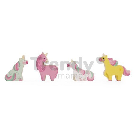Drevený domček pre jednorožce Unicorn House Janod 5 doplnkov J08591