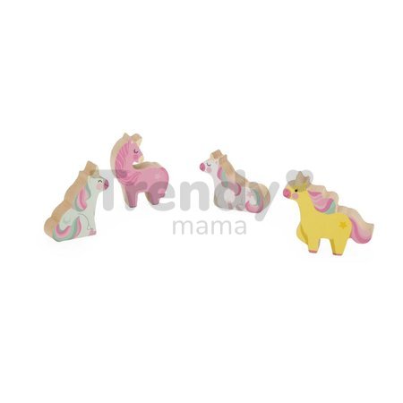 Drevený domček pre jednorožce Unicorn House Janod 5 doplnkov J08591