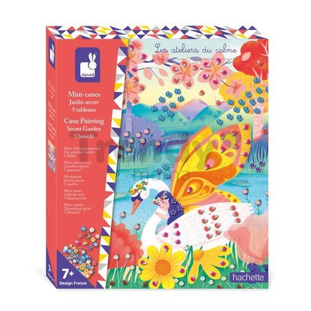 Maxi kreatívna sada Tvorenie s polymérovou hmotou Tajná záhrada Cane Painting Secret Garden Janod 5 obrázkov od 7 rokov J09106