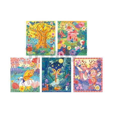 Maxi kreatívna sada Tvorenie s polymérovou hmotou Tajná záhrada Cane Painting Secret Garden Janod 5 obrázkov od 7 rokov J09106
