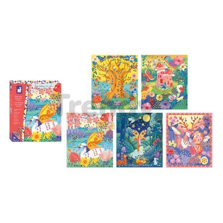 Maxi kreatívna sada Tvorenie s polymérovou hmotou Tajná záhrada Cane Painting Secret Garden Janod 5 obrázkov od 7 rokov J09106