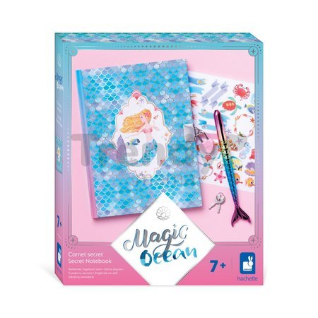 Tajný zápisník so zámkom Magický oceán Secret Notebook Magic Ocean Janod s perom 96 strán od 7 rokov J09109
