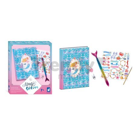 Tajný zápisník so zámkom Magický oceán Secret Notebook Magic Ocean Janod s perom 96 strán od 7 rokov J09109