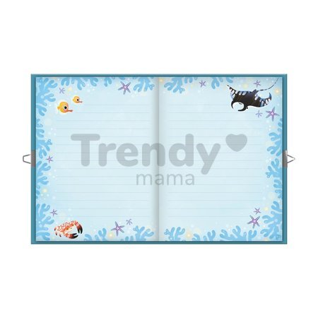Tajný zápisník so zámkom Magický oceán Secret Notebook Magic Ocean Janod s perom 96 strán od 7 rokov J09109