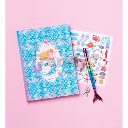 Tajný zápisník so zámkom Magický oceán Secret Notebook Magic Ocean Janod s perom 96 strán od 7 rokov J09109
