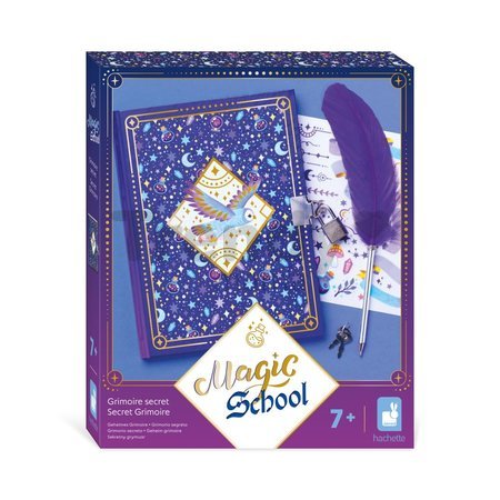 Tajný zápisník so zámkom Magická škola Secret Grimoire Magic School Janod s perom 96 strán od 7 rokov J09110