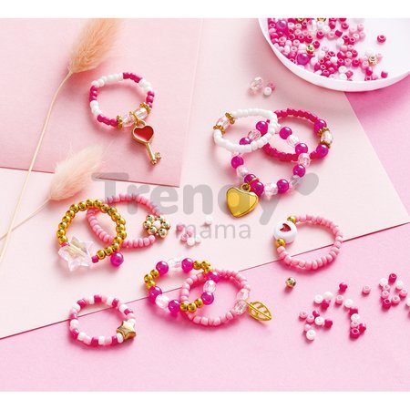 Sada na výrobu šperkov Perlové prstene Lovely Beaded Rings Atelier Janod na výrobu 10 kusov šperkov od 7 rokov J09125