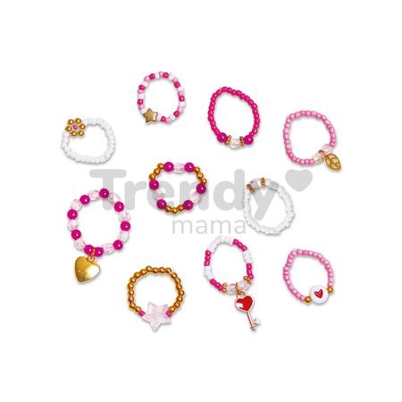 Sada na výrobu šperkov Perlové prstene Lovely Beaded Rings Atelier Janod na výrobu 10 kusov šperkov od 7 rokov J09125