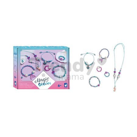 Sada na výrobu šperkov Magický oceán Jewellery to Make Magic Ocean Atelier Janod na výrobu 6 kusov šperkov od 6 rokov J09126