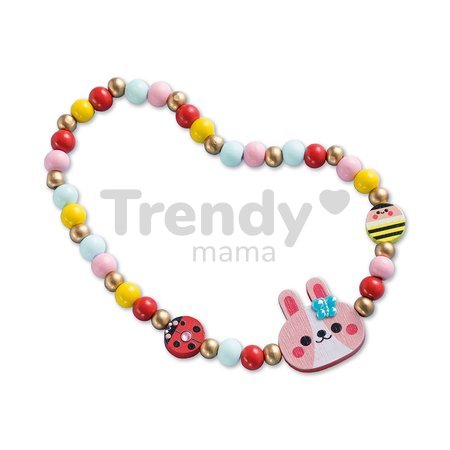 Sada na výrobu šperkov Drevené korálky Kvetinová záhrada Wooden Jewellery Flower Garden Atelier Janod na výrobu 4 kusov od 4 rokov J09130