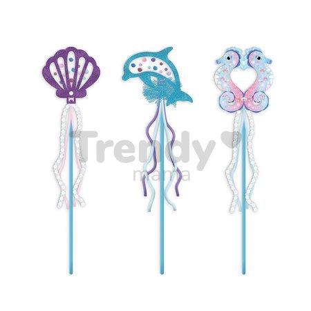 Kreatívna sada DIY Vyrob si sám Čarovný prútik Magický oceán Wands to Make Magic Ocean Atelier Janod 3 prútiky od 7 rokov J09135