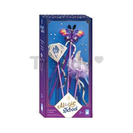 Kreatívna sada DIY Vyrob si sám Čarovný prútik Magická škola Wands to Make Magic School Atelier Janod 3 prútiky od 7 rokov J09136