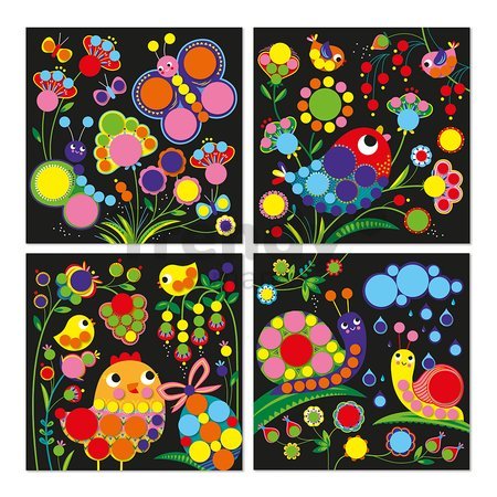 Mini kreatívna sada Okrúhle nálepky Round Stickers My Arts & Crafts Atelier Janod 4 obrázky J09146