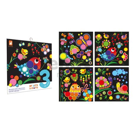 Mini kreatívna sada Okrúhle nálepky Round Stickers My Arts & Crafts Atelier Janod 4 obrázky J09146