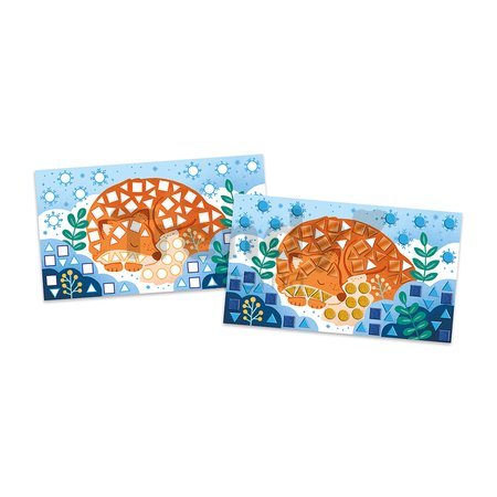 Midi kreatívna sada Mozaika Zázračná zima Mosaics Beautiful Winter Atelier Janod 3 obrázky od 5 rokov J09151