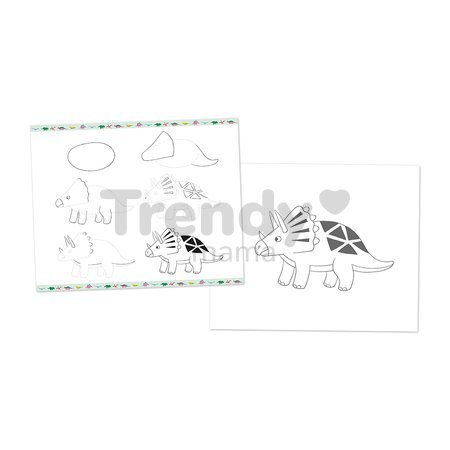 Kreatívna sada Kreslenie krok za krokom Dinosaury Fantasy Drawing Step by Step Janod 20 modelov od 6 rokov J09154