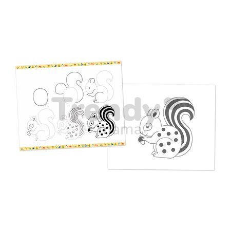 Kreatívna sada Kreslenie krok za krokom Zvieratá Animals Drawing Step by Step Janod 20 modelov od 6 rokov J09155