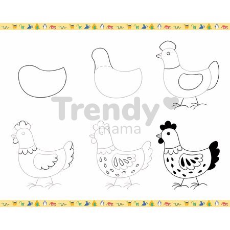 Kreatívna sada Kreslenie krok za krokom Zvieratá Animals Drawing Step by Step Janod 20 modelov od 6 rokov J09155