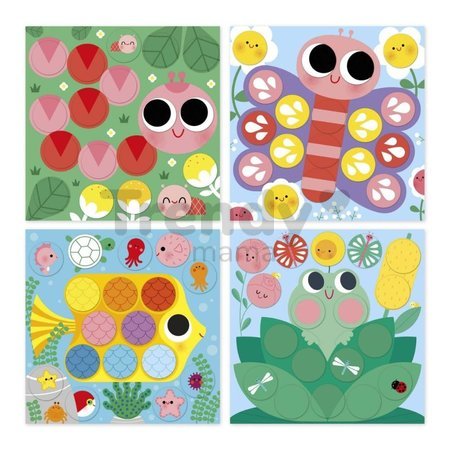 Mini kreatívna sada Okrúhle nálepky Stickers My Arts & Crafts Atelier Janod 72 nálepiek od 2 rokov J09159