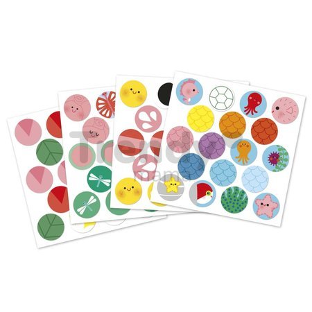 Mini kreatívna sada Okrúhle nálepky Stickers My Arts & Crafts Atelier Janod 72 nálepiek od 2 rokov J09159