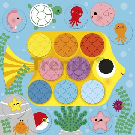 Mini kreatívna sada Okrúhle nálepky Stickers My Arts & Crafts Atelier Janod 72 nálepiek od 2 rokov J09159