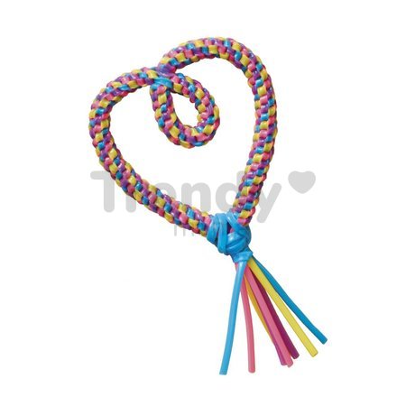 Maxi kreatívna sada Tvoríme s bužírkami Mier a láska Scoubidou Peace & Love Atelier Janod 8 dekorácií od 7 rokov J09160