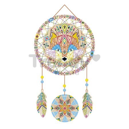 Maxi Kreatívna sada Lapač slnka so svetielkami String Art Dream Catcher with Lights Atelier Janod 300 klinčekov od 8 rokov J09161