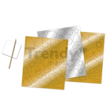 Maxi kreatívna sada Metalické nálepky Bollywood Metal Stickers Bollywood Atelier Janod 5 obrázkov od 7 rokov J09165
