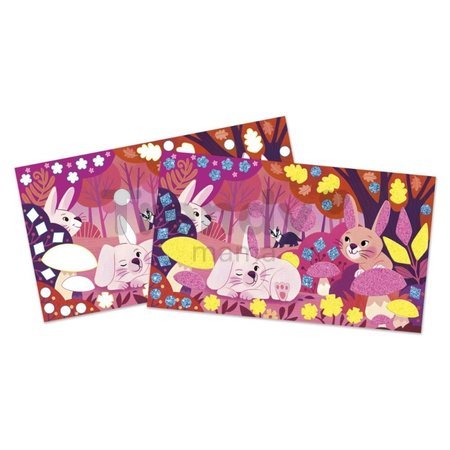 Midi kreatívna sada Penové nálepky a svietiaci piesok Fluorescent Sand Foam Stickers Atelier Janod 3 obrázky od 6 rokov J09166