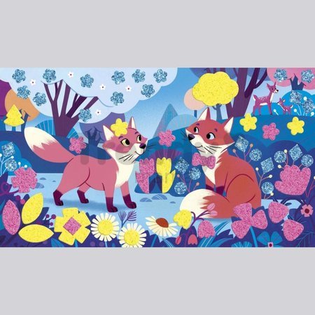 Midi kreatívna sada Penové nálepky a svietiaci piesok Fluorescent Sand Foam Stickers Atelier Janod 3 obrázky od 6 rokov J09166