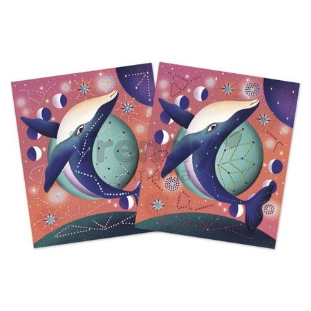 Maxi kreatívna sada 3D Maľovanie bodkami Pointillism 3D Painting Cosmic Animals Atelier Janod 8 obrázkov od 8 rokov J09168