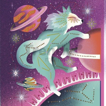 Maxi kreatívna sada 3D Maľovanie bodkami Pointillism 3D Painting Cosmic Animals Atelier Janod 8 obrázkov od 8 rokov J09168