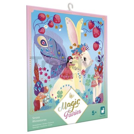 Mini kreatívna sada Štrasové kamienky Magické víly Rhinestones Magic Fairies Atelier Janod 3 obrázky a 300 kamienkov od 5 rokov J09170