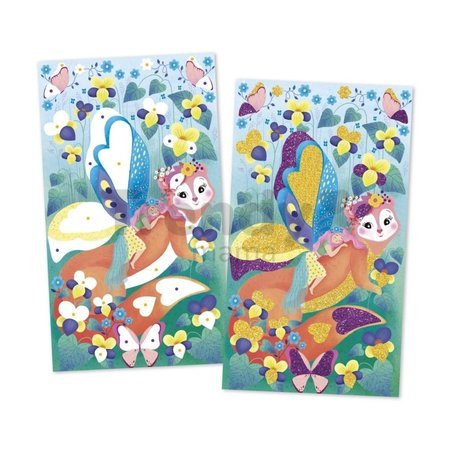 Midi Kreatívna sada Trblietky Magické víly Glitter Magic Fairies Atelier Janod 3 obrázky od 5 rokov J09171