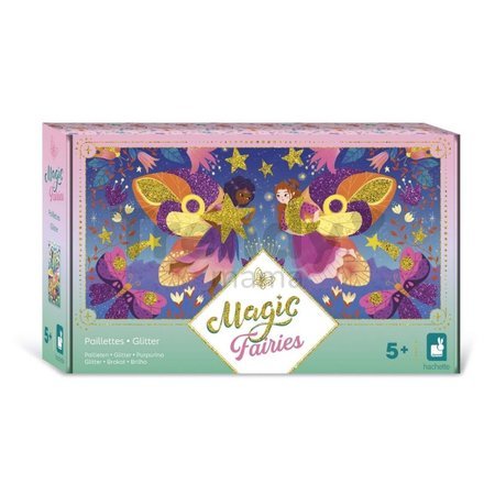 Midi Kreatívna sada Trblietky Magické víly Glitter Magic Fairies Atelier Janod 3 obrázky od 5 rokov J09171