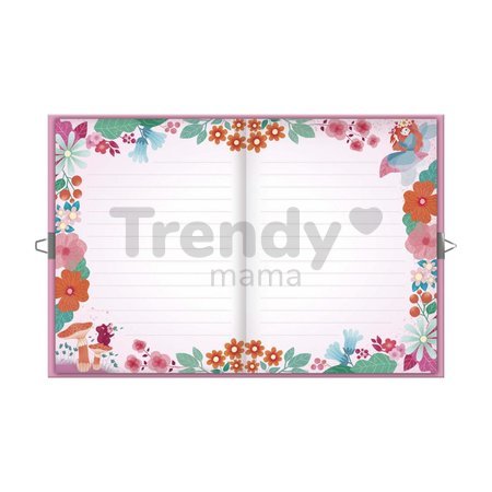 Midi kreatívna sada Tajný zápisník so zámkom Magické víly Secret Notebook Magic Fairies Atelier Janod s perom 96 strán od 7 rokov J09173