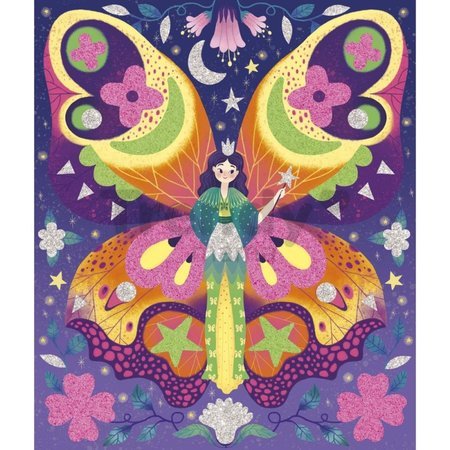 Midi kreatívna sada Penové nálepky a svietiaci piesok Magické víly Foam Stickers and Phospho Sand Magic Fairies Atelier Janod 5 obrázkov od 6 rokov J0