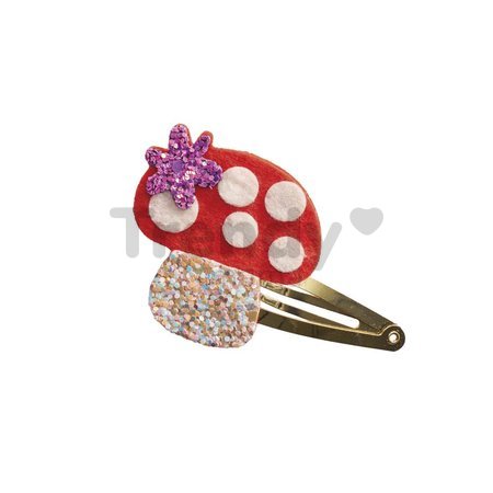 Sada na výrobu šperkov Sponky do vlasov Rozkvitnutá záhrada Glitter Hair Clips Flower Garden Atelier Janod na výrobu 6 kusov šperkov od 5 rokov J09179