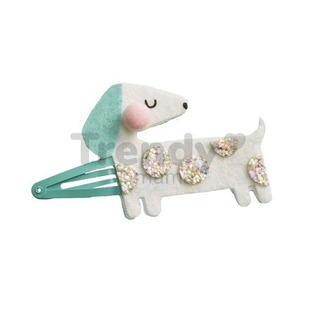 Sada na výrobu šperkov Sponky do vlasov Mláďatká Glitter Hair Clips Little Pets Atelier Janod na výrobu 6 kusov šperkov od 5 rokov J09181