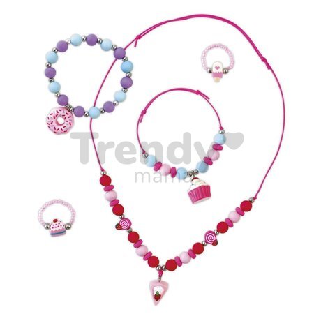 Sada na výrobu šperkov s cukrovinkami Gourment Jewellery Atelier Janod na výrobu 5 kusov šperkov od 6 rokov J09183