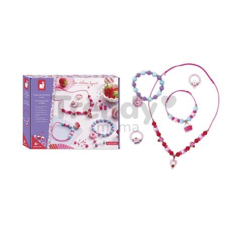 Sada na výrobu šperkov s cukrovinkami Gourment Jewellery Atelier Janod na výrobu 5 kusov šperkov od 6 rokov J09183