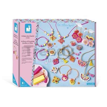 Sada na výrobu šperkov Priateľstvo Friendship Jewellery Pairs Atelier Janod na výrobu 16 kusov šperkov od 8 rokov J09186