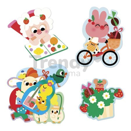 Veľké samolepky Jar Spring Big Stickers Janod 50 kusov od 18 mes J09187