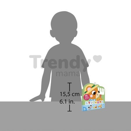 Veľké samolepky Farma Farm Animals Big Stickers Janod 50 kusov od 18 mes J09188