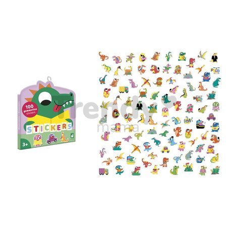 Samolepky Dinosaurus Stickers Janod 100 kusov J09189