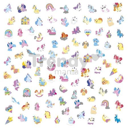 Samolepky Jednorožce Unicorns Stickers Janod 100 kusov J09190